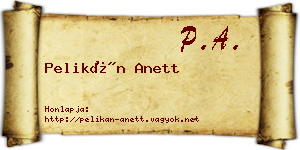 Pelikán Anett névjegykártya